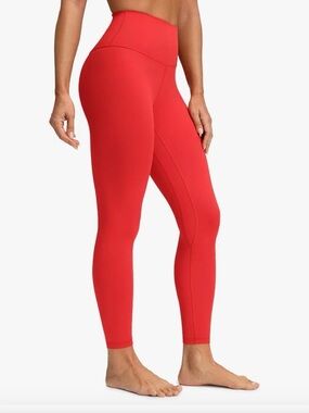 CRZ YOGA Red High-Waist Leggings